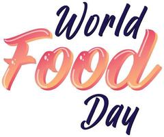 banner da palavra do dia mundial da comida vetor