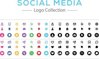 coleção de logotipo de mídia social vetor