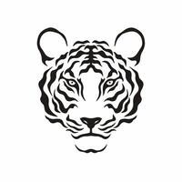 tigre cabeça símbolo logotipo. tribal tatuagem Projeto. estêncil decalque ilustração vetor