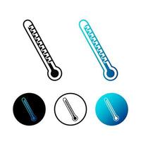 ilustração abstrata do ícone do termômetro médico vetor