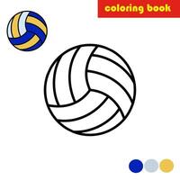coloração página esboço do voleibol bola. vetor