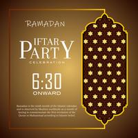 Cartão de Ramadã Kareem e fundo islâmico com padrão árabe vetor