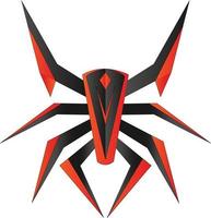 máscara de aranha - preto vermelho vetor