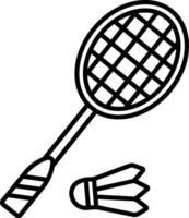 badminton esboço ilustração vetor