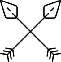 cruzado Setas; flechas esboço ilustração vetor