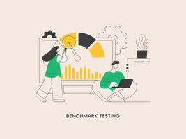 referência teste abstrato conceito ilustração. avaliação comparativa Programas, produtos desempenho indicador, carga testando, desempenho vetor