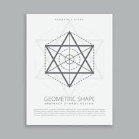 sagrado geometria lineart forma poster folheto vetor