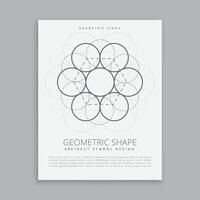 sagrado geometria lineart forma poster folheto vetor