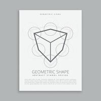 sagrado geometria lineart forma poster folheto vetor