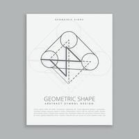 sagrado geometria lineart forma poster folheto vetor