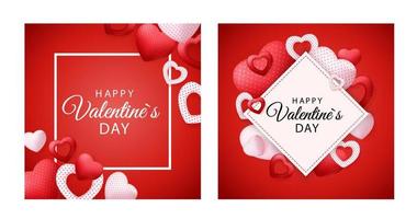 cartão de feliz dia dos namorados com o coração. ilustração vetorial vetor