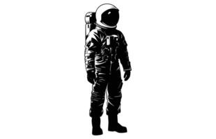 astronauta silhueta ilustração, astronauta silhueta dentro trajes espaciais, astronauta silhueta. vetor