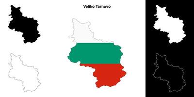 veliko Tarnovo província esboço mapa conjunto vetor