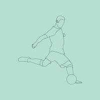 futebol linha arte simples logotipo Projeto ilustração, logótipo elemento para modelo vetor