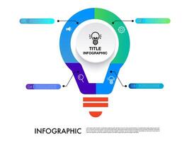 infográfico modelo para negócio.4 passos para marketing pesquisa idéia objetivo conceito vetor