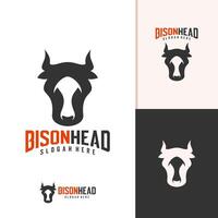 búfalo logotipo modelo, criativo búfalo cabeça logotipo Projeto conceitos vetor