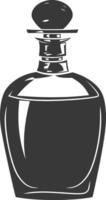 silhueta perfume garrafa Preto cor só vetor