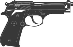 silhueta pistola arma de fogo militares arma Preto cor só vetor