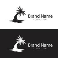 coco árvore logotipo projeto, de praia plantar, Palma árvore verão, ilustração modelo vetor