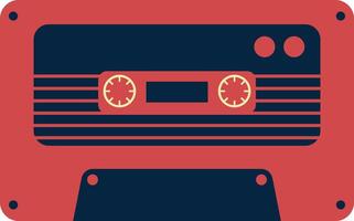 retro audio registro fita. vintage música cassete dentro plano estilo. isolado ilustração. vetor