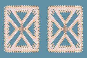 navajo padronizar desatado escandinavo padronizar motivo bordado, ikat bordado Projeto para impressão indígena arte aborígene arte padronizar floral kurti Mughal fronteira vetor