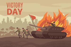 cartão do dia da vitória vetor