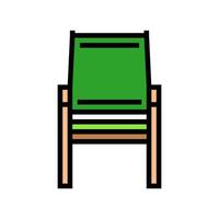 pátio cadeira ao ar livre mobília cor ícone ilustração vetor