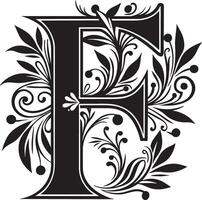 decorativo alfabeto ilustração Preto e branco ilustração vetor