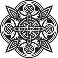 céltico enfeite logotipo ícone Projeto Preto e branco ilustração vetor