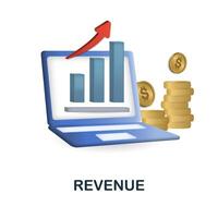 receita ícone. 3d ilustração a partir de financiamento colaborativo coleção. criativo receita 3d ícone para rede projeto, modelos, infográficos e Mais vetor