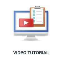 tutorial ícone. 3d ilustração a partir de e-learning coleção. criativo tutorial 3d ícone para rede projeto, modelos, infográficos e Mais vetor