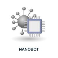 nanobot ícone. 3d ilustração a partir de futuro tecnologia coleção. criativo nanobot 3d ícone para rede projeto, modelos, infográficos e Mais vetor