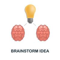 chuva de ideias idéia ícone. 3d ilustração a partir de rede desenvolvimento coleção. criativo chuva de ideias idéia 3d ícone para rede projeto, modelos, infográficos e Mais vetor