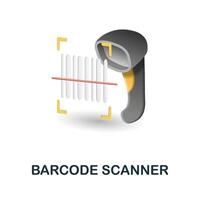 código de barras scanner ícone. 3d ilustração a partir de Preto Sexta-feira coleção. criativo código de barras scanner 3d ícone para rede projeto, modelos, infográficos e Mais vetor