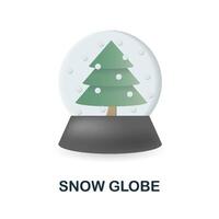 neve globo ícone. 3d ilustração a partir de Natal coleção. criativo neve globo 3d ícone para rede projeto, modelos, infográficos e Mais vetor