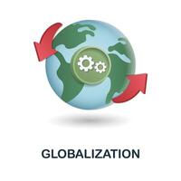 globalização ícone. 3d ilustração a partir de digitalização coleção. criativo globalização 3d ícone para rede projeto, modelos, infográficos e Mais vetor