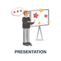 apresentação ícone. 3d ilustração a partir de discussão coleção. criativo apresentação 3d ícone para rede projeto, modelos, infográficos e Mais vetor