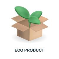 eco produtos ícone. 3d ilustração a partir de global aquecimento coleção. criativo eco produtos 3d ícone para rede projeto, modelos, infográficos e Mais vetor