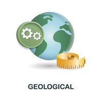 geológico ícone. 3d ilustração a partir de Engenharia coleção. criativo geológico 3d ícone para rede projeto, modelos, infográficos e Mais vetor