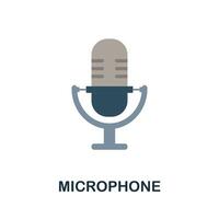 microfone ícone. simples elemento a partir de blogging coleção. criativo microfone ícone para rede projeto, modelos, infográficos e Mais vetor