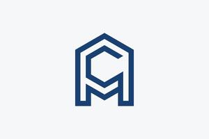 carta c m hexágono esboço logotipo. mínimo logótipo conceito para o negócio companhia corporativo logotipos vetor