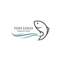 peixe logotipo Projeto modelo ilustração com criativo idéia vetor