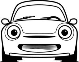 ilustração do uma desenho animado carro em uma branco fundo vetor