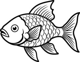 peixe ícone. esboço ilustração do peixe ícone para rede Projeto vetor