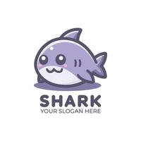 fofa Tubarão logotipo Projeto vetor