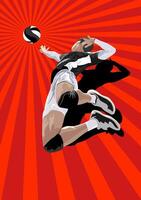 voleibol atleta Projeto ilustração arte vetor