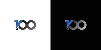 100 design de logotipo moderno e elegante vetor