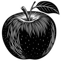 uma maçã silhueta ilustração vetor
