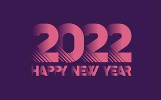 feliz ano novo 2022 recorte roxo transparente desejando celebração script texto lettering celebrar festival premium moderno letras numéricas mínimas arquivo vetorial editável vetor