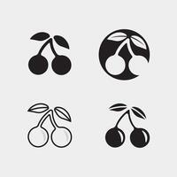 frutas ícone e fruta logotipo Projeto fresco frutas tropical natureza Comida ilustração vetor